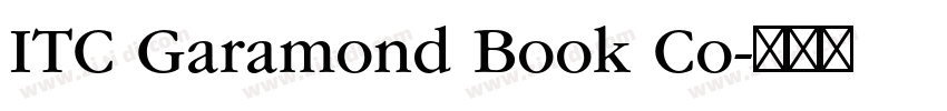 ITC Garamond Book Co字体转换